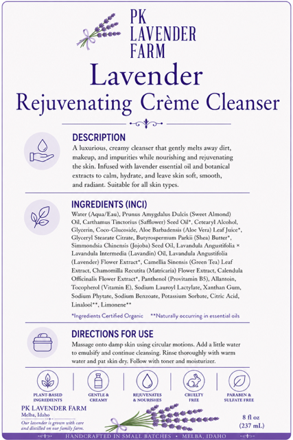 Lavender Rejuvenating Face Creme Cleanser